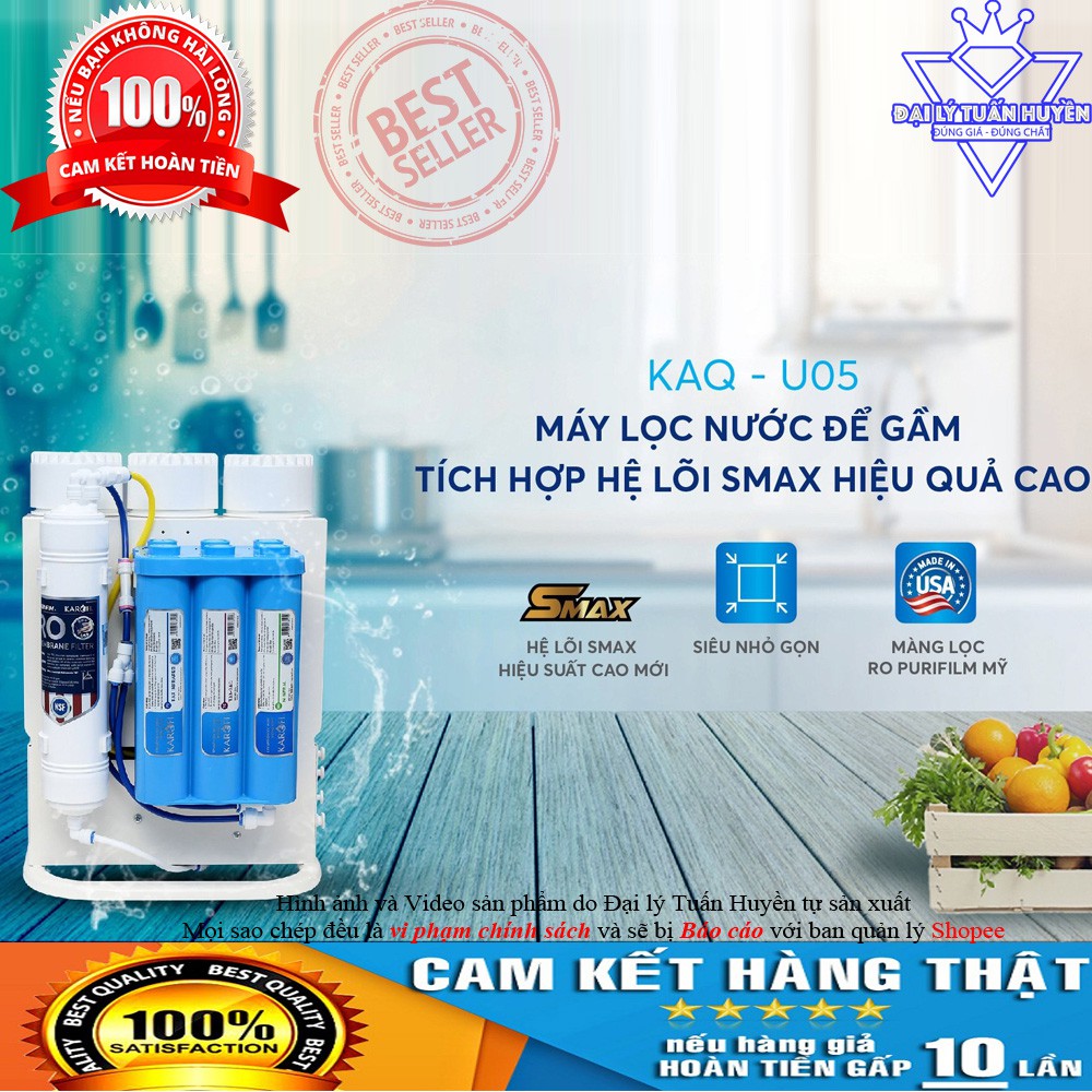 [HÀNG CHÍNH HÃNG] MÁY LỌC NƯỚC KAROFI KAQ-U05 KAROFI