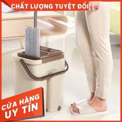 [Xả kho + free ship] Chổi lau nhà 360 gạt nước kèm thùng và bông lau.Bông lau có thể thay thế