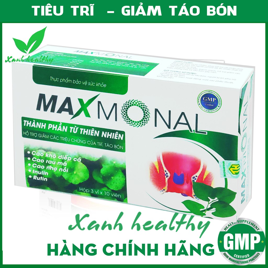 MAXMONAL bổ sung chất xơ, giảm táo bón, tiêu trĩ thành phần từ thiên nhiên - hàng chính hãng