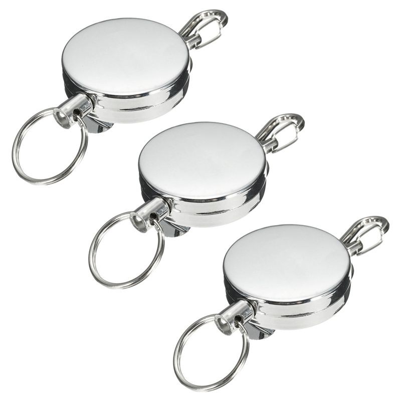 Bộ 3 móc khóa dạng cuộn lại được làm từ thép không gỉ