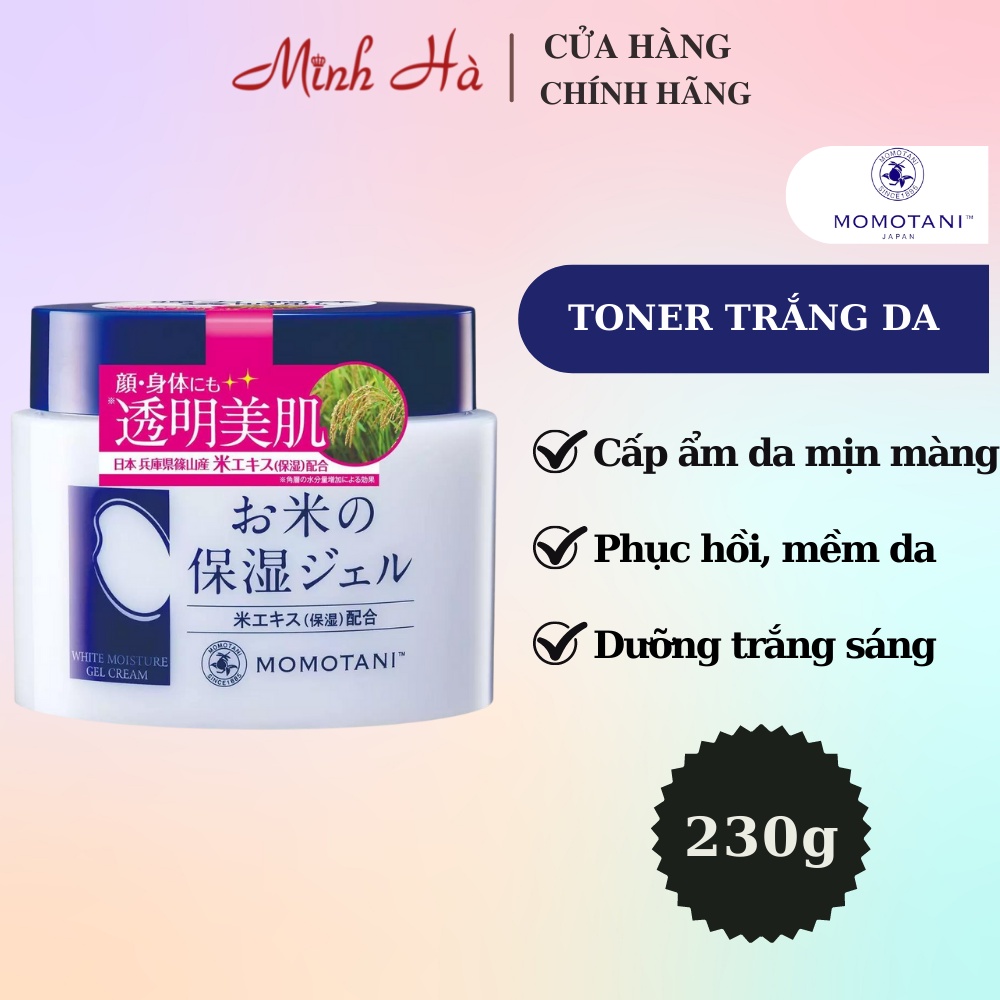 Kem dưỡng trắng Momotani White Moisture Gel Cream 230g