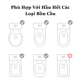 Bệ ngồi bồn cầu cho bé, bệ thu nhỏ bồn cầu cao cấp cho bé có tay vịn Gomommy