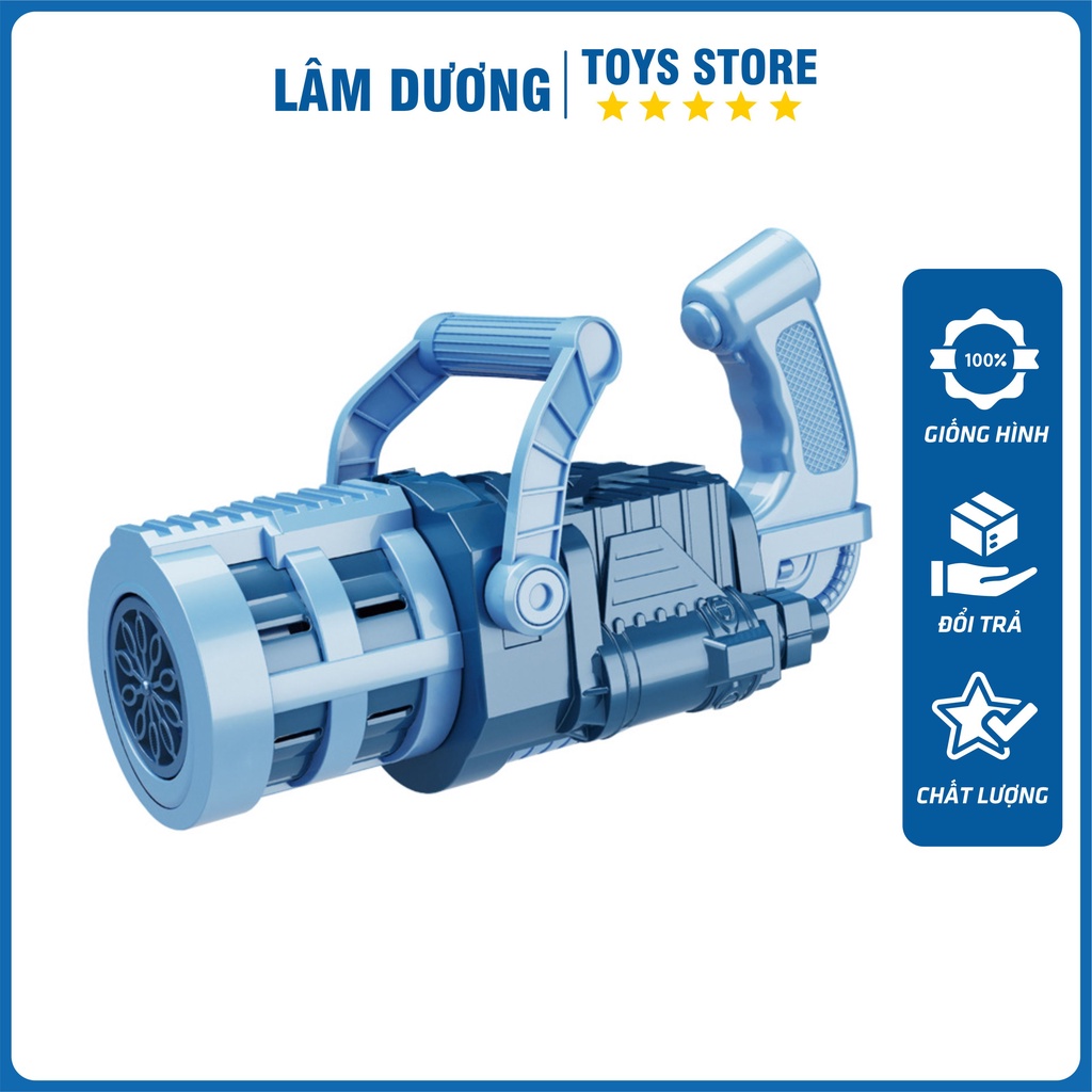 Súng bắn bong bóng xà phòng tự động 10 nòng có đèn 💖 Máy thổi bong bóng đồ chơi cho bé LÂM DƯƠNG TOYS
