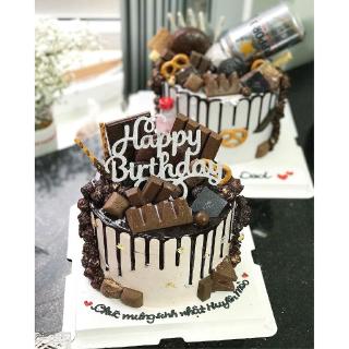 Topper HPBD xoắn trên bạc