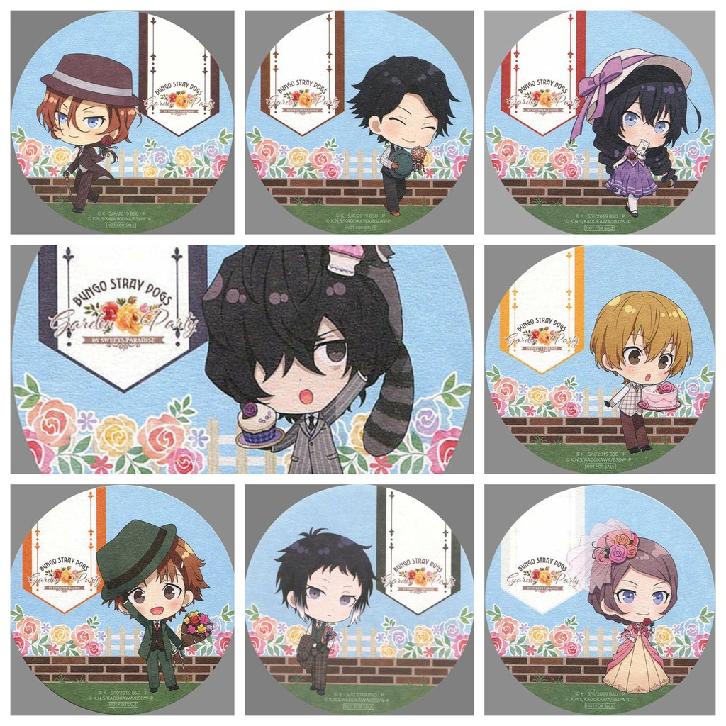 Huy hiệu cài áo IN HÌNH Bungou stray dogs Văn hào lưu lạc anime chibi dễ thương tiện lợi m01