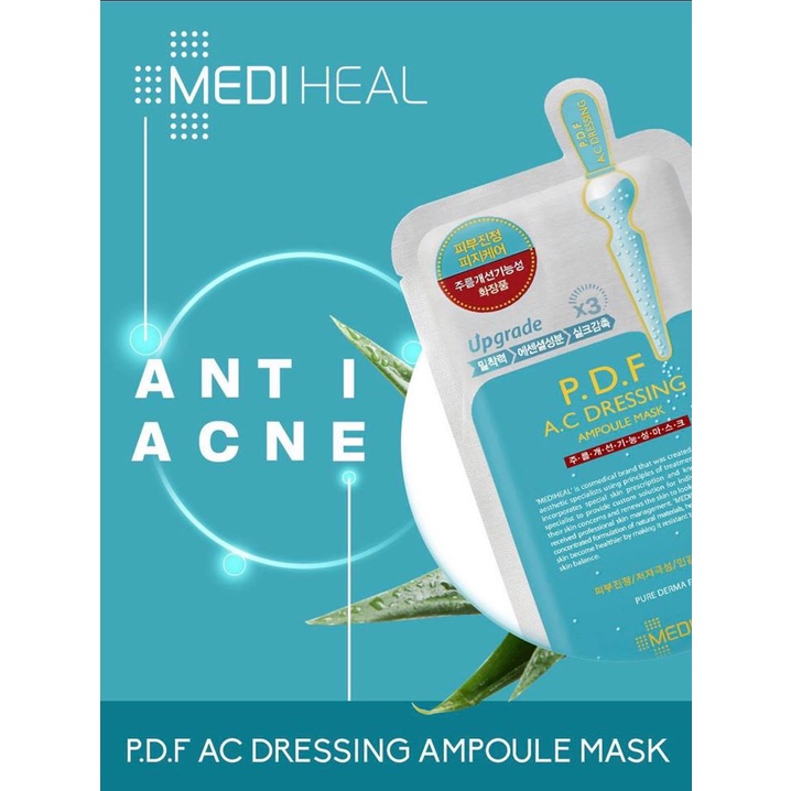 Mediheal Mặt Nạ Làm Dịu Da Mụn P.D.F AC-Dressing Ampoule Mask EX.(PL) 25ml