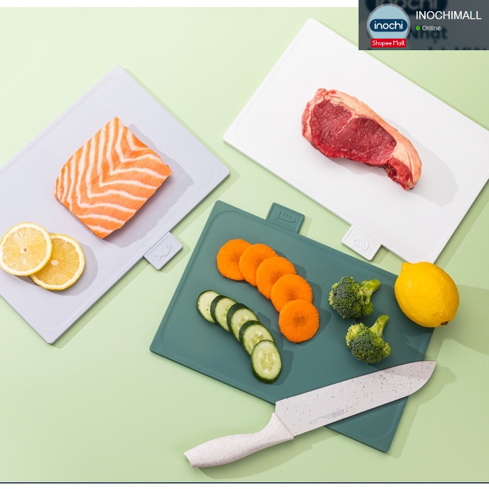 Bộ 04 thớt INOCHI để bàn, Nhựa Nguyên Sinh Nhiều Màu Chất Lượng Cao