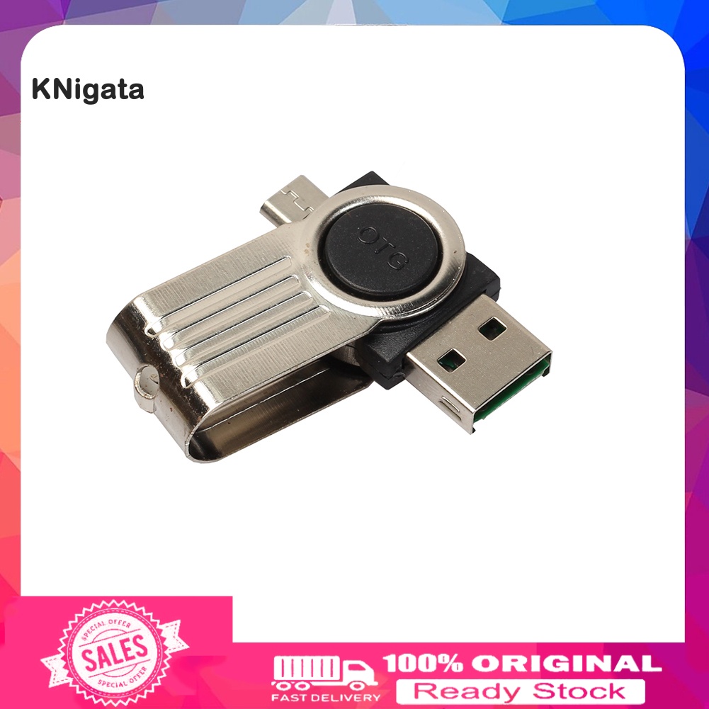 Đầu Đọc Thẻ Nhớ Otg Micro Usb Sd Tf Xoay Được Tiện Dụng