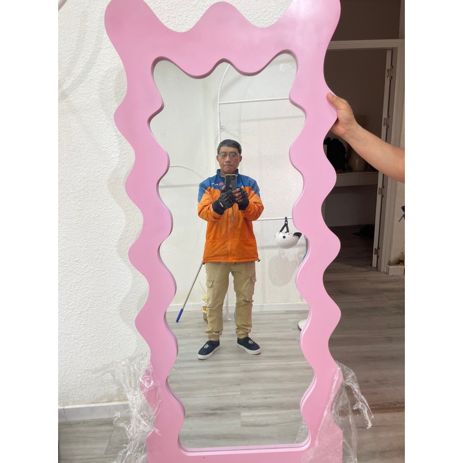 Gương LED Soi Toàn Thân Dáng Lượn Sóng Cao Cấp - Gương Decor Studio , Shophouse 170x70cm