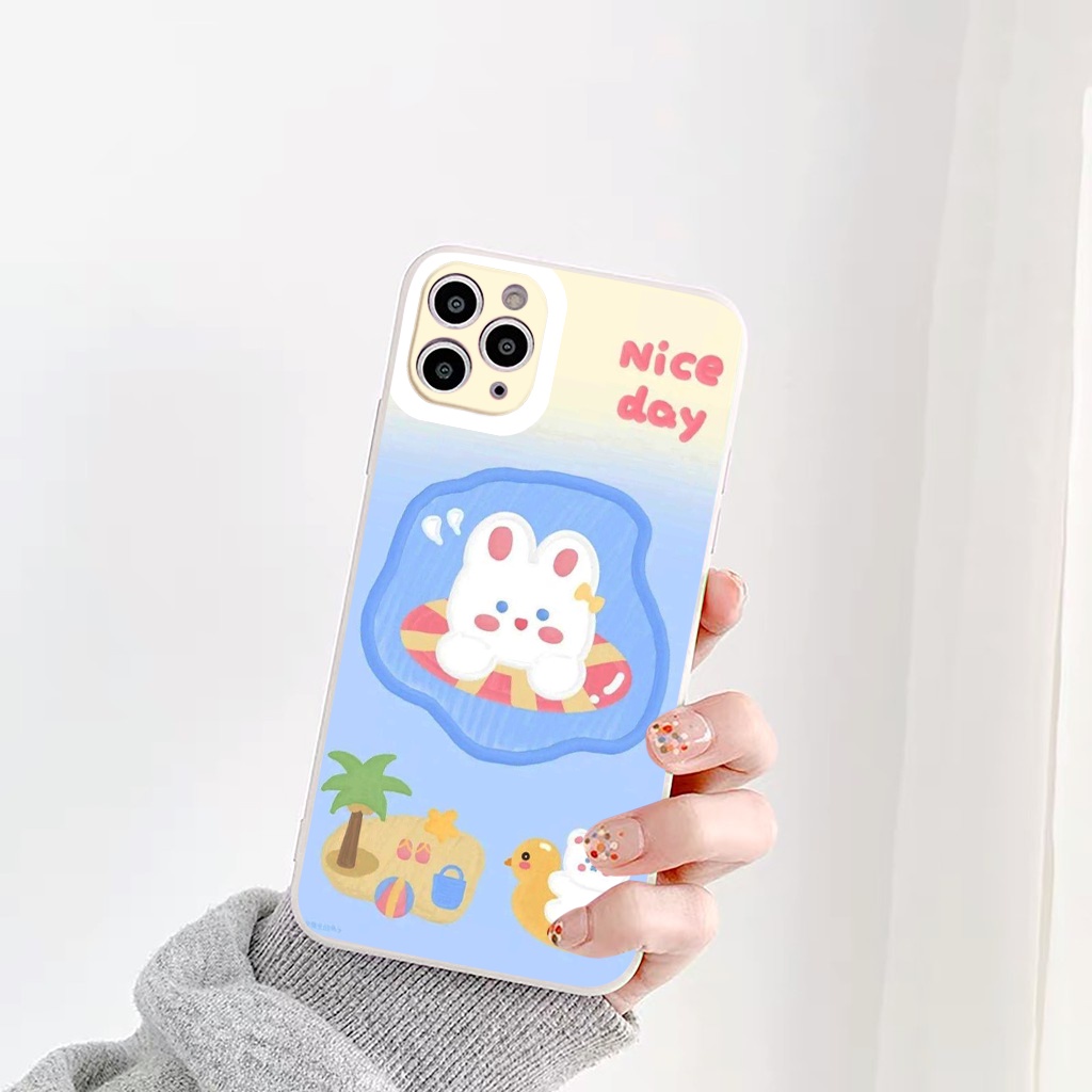 Ốp điện thoại iphone Good day, Nice day thỏ gấu dễ thương ốp iphone6/6s/7/8/se2020/13/12/12Pro/Promax/x/xs/xr/xsmax BVC