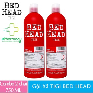 Dầu gội TIGI BED HEAD – Bộ dầu gội xả Tigi Bed Head phục hồi cấp độ 3 Chính Hãng