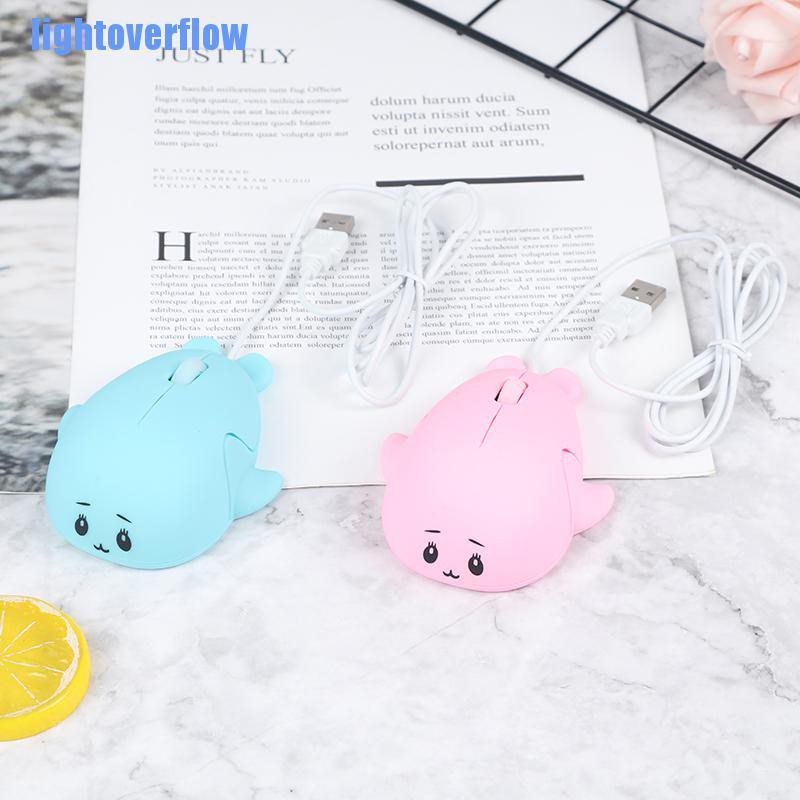 Chuột quang usb có dây hình cá heo mini thiết kế dễ thương