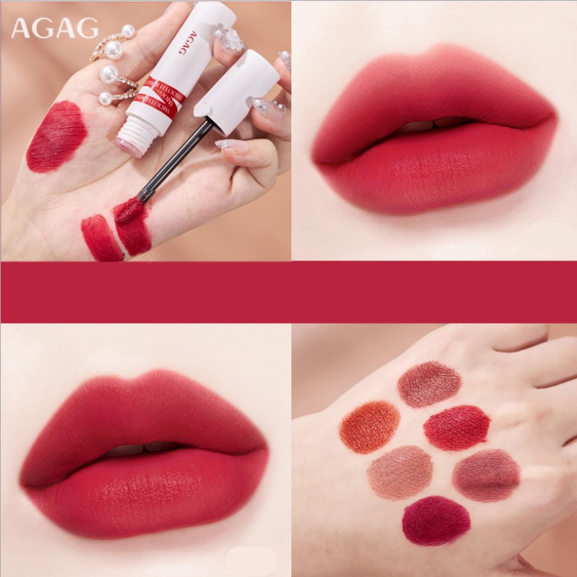 Son kem bùn AGAG bền màu mềm mịn New Matte Velvet Lip Mud