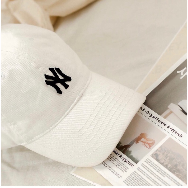 Nón/Mũ MLB Chính Hãng Màu Trắng, Hàng cắt tem, fake đền x10