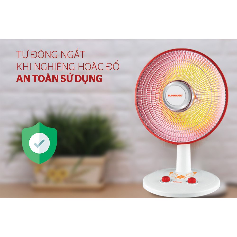|CHÍNH HÃNG| Quạt sưởi halogen SUNHOUSE SHD7005 - Hàng bảo hành 12  tháng ,chính hãng