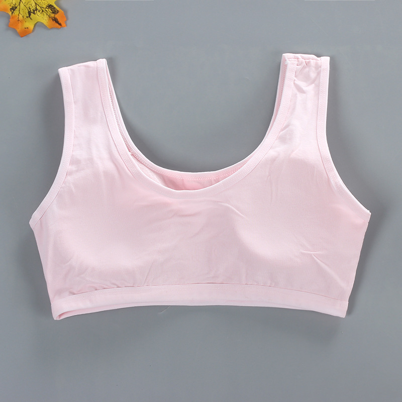 Áo Ngực Cotton Mềm Mại Có Mút Đệm 4 Lớp Dành Cho Các Bé Gái Tuổi Teen