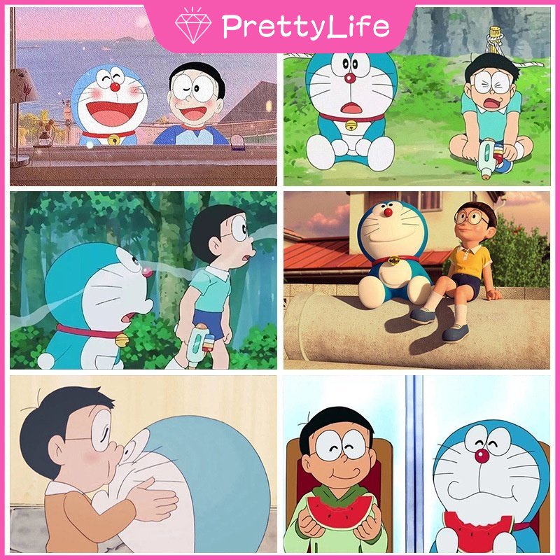 Bộ Tranh Đính Đá 5D Tự Làm 40x30cm Hình Doraemon Trang Trí Nhà Cửa