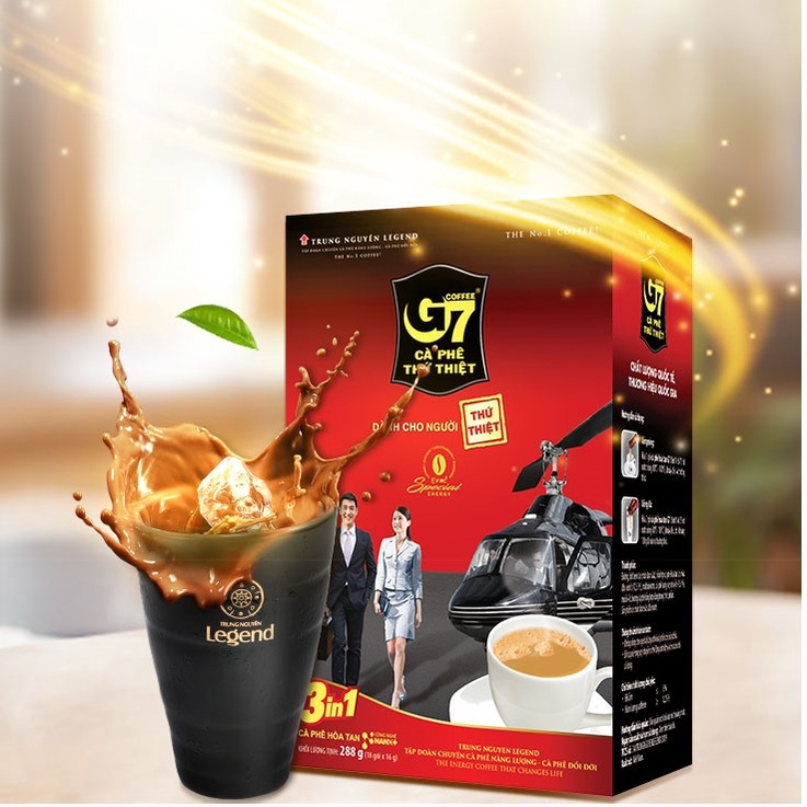 COMBO 3 HỘP CÀ PHÊ SỮA HÒA TAN G7 3 IN 1 - hộp (20 gói x 17gr)