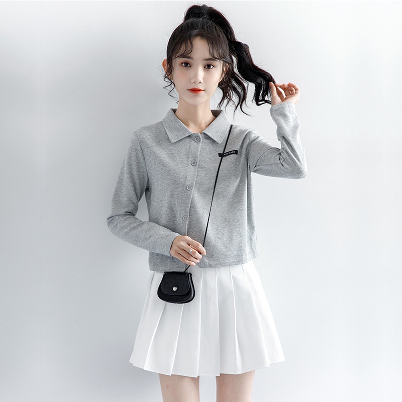 Áo Thun Polo Nữ Dài Tay Vạt Chéo Phối Cúc Thời Trang Sugal TOP NU 051