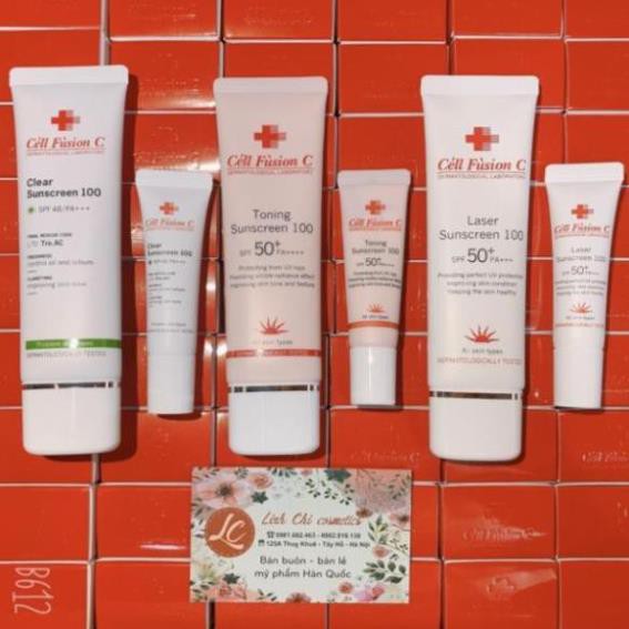 (BẢN NHẬP KHẨU) Kem Chống Nắng Cell Fushion C (Xanh-Đỏ-Hồng)