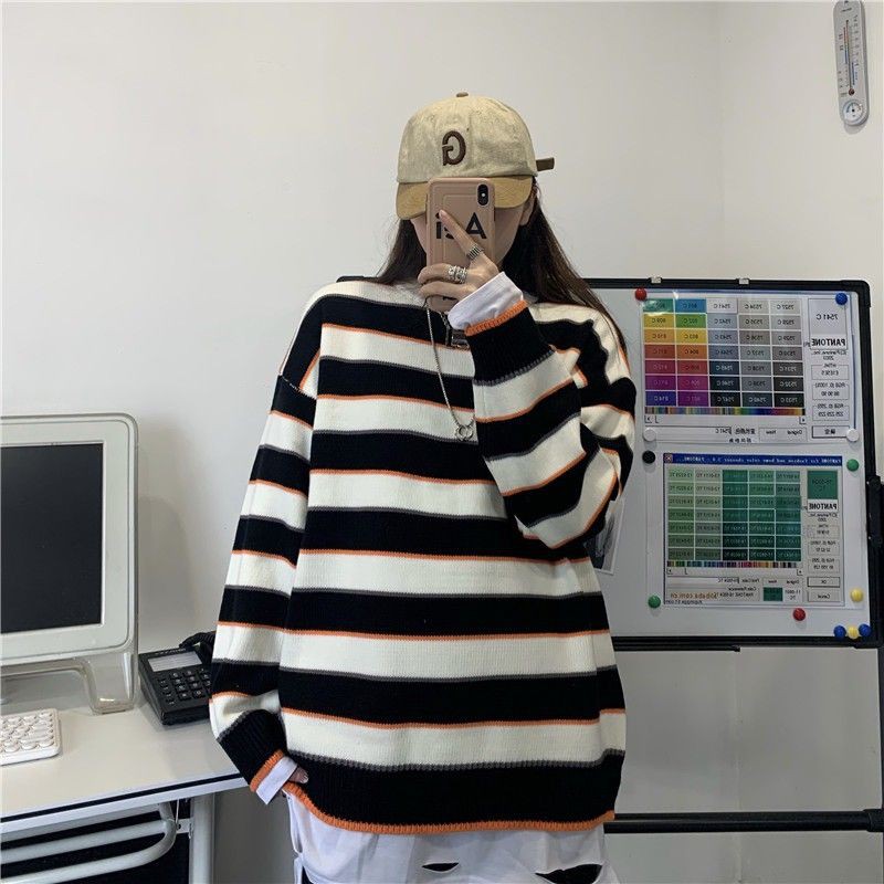 [ORDER] ÁO LEN ULZZANG SỌC NGANG NHIỀU MÀU SIÊU CUTE - ORDER 10 NGÀY - Có ảnh thật