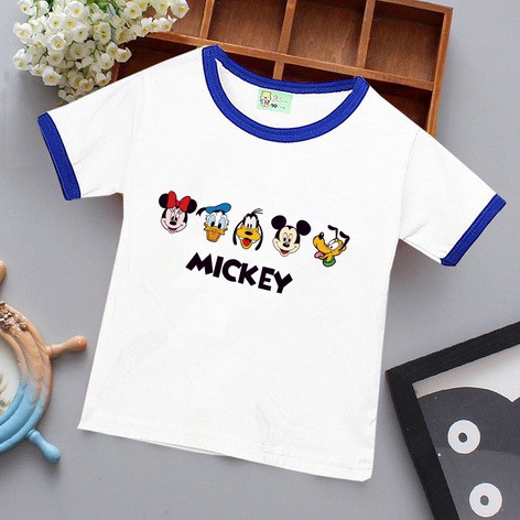 Áo Thun Tay Ngắn Được Làm Từ Chất Liệu Cotton Với Họa Tiết Hình Con Vịt Dùng Cho Trẻ Nhỏ