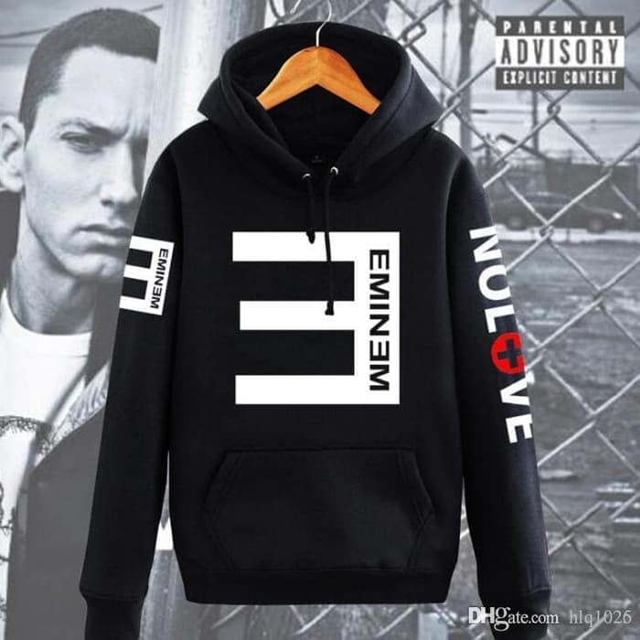 Áo Hoodie Màu Trơn In Chữ Distro Eminem No Love Thời Trang Cao Cấp Cho Nam Nữ