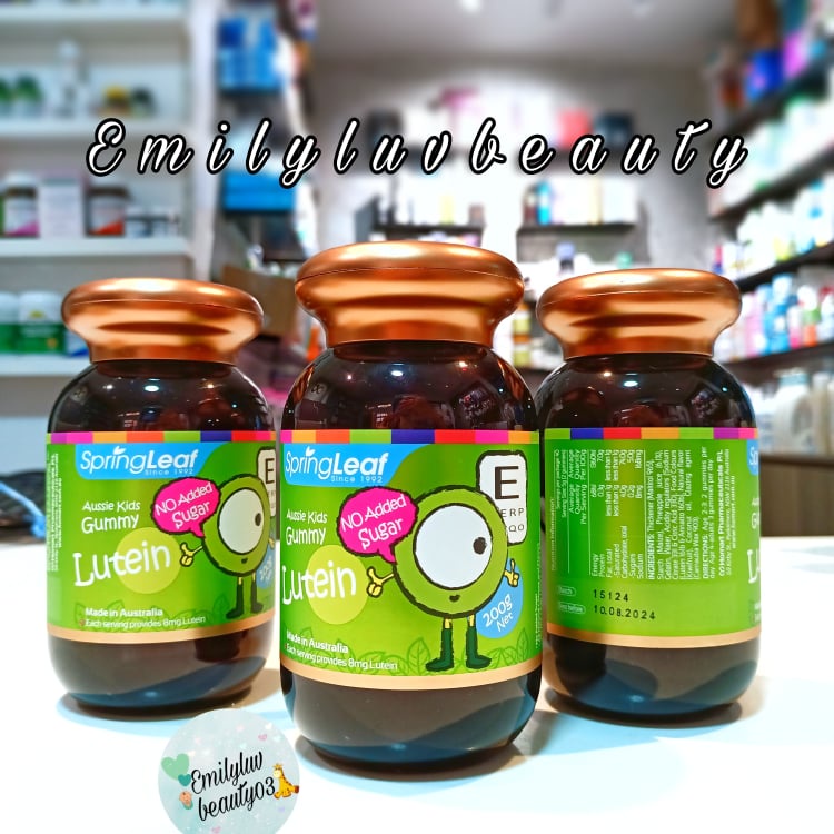 Kẹo dẻo bổ mắt Spring Leaf Gummies Lutein cho bé từ 2 tuổi 200g Date 2024