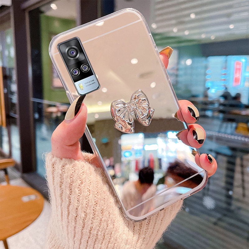 Ốp Điện Thoại Tráng Gương Viền Mềm Thời Trang Cho Vivo Y51 Y31 2020 Y31 2021 Y51A Y53S 4G