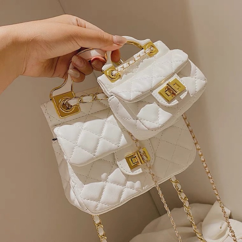 Túi đeo chéo nắp gập có 2 size mini và trung chất đẹp mẫu xinh 2021