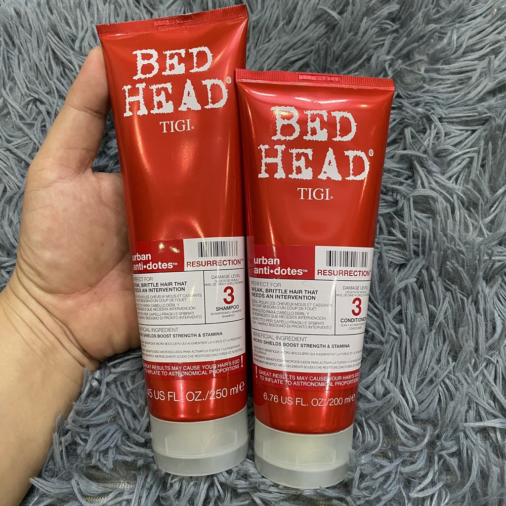 Dầu gội xả tái sinh Tigi Bed Head Resurrection Super Repair 400mlx2