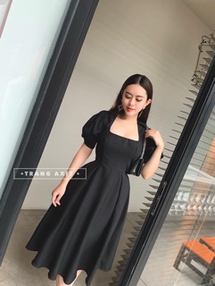{Ảnh thật} Đầm maxi tay bồng lụa cao cấp