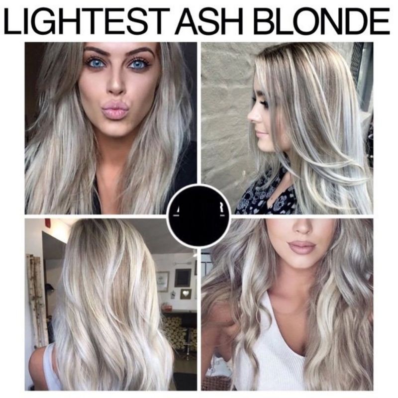 Màu nhuộm tóc Khói Sáng Lightest Blonde Ash, thuốc nhuộm tóc collagen Nhật Bản Bibop