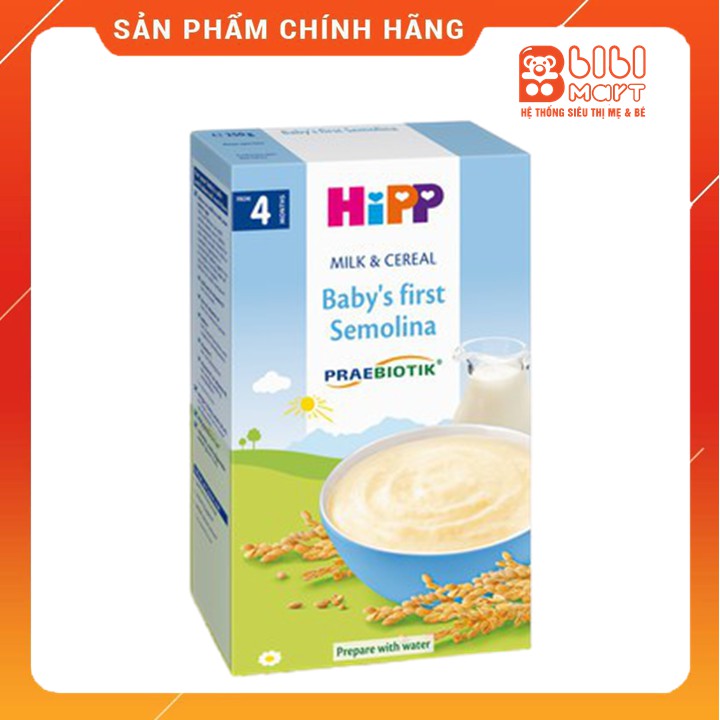 Bột ăn dặm Hipp 4M ăn dặm khởi đầu, giúp bé có thể hấp thụ tốt các chất dinh dưỡng và tăng cường hệ miễn dịch.