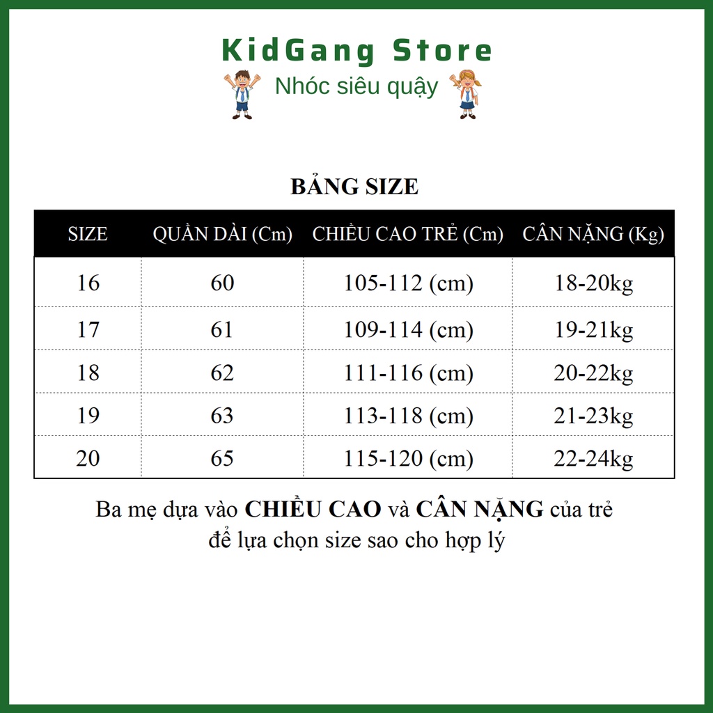 Quần jean bé trai, Quần bò bé trai 18-24kg KIDGANG jean rách