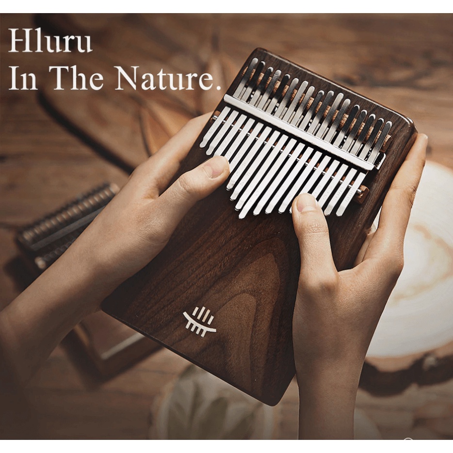 Đàn kalimba Hluru 21 phím gỗ óc chó đen Bắc Mỹ -IME1368 Hàng chính hãng