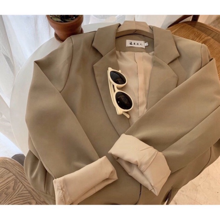 Áo blazer nâu tây 2 lơp phong cách Hàn quốc-Áo vest nâu sang chảnh xmin | BigBuy360 - bigbuy360.vn