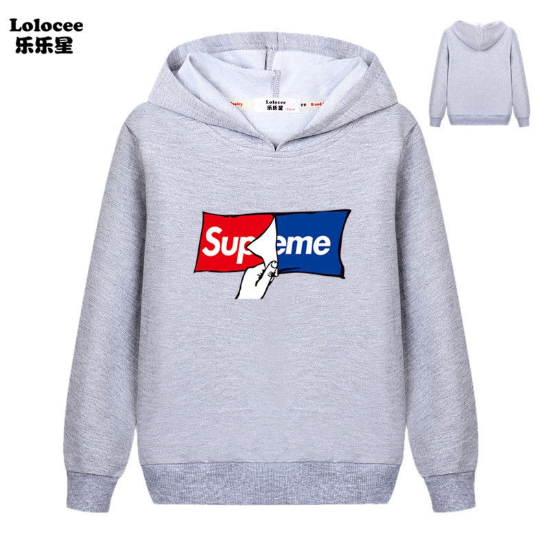 Áo Hoodie Tay Dài In Chữ Sup Chất Liệu Cotton Thời Trang Cho Bé Trai Và Gái