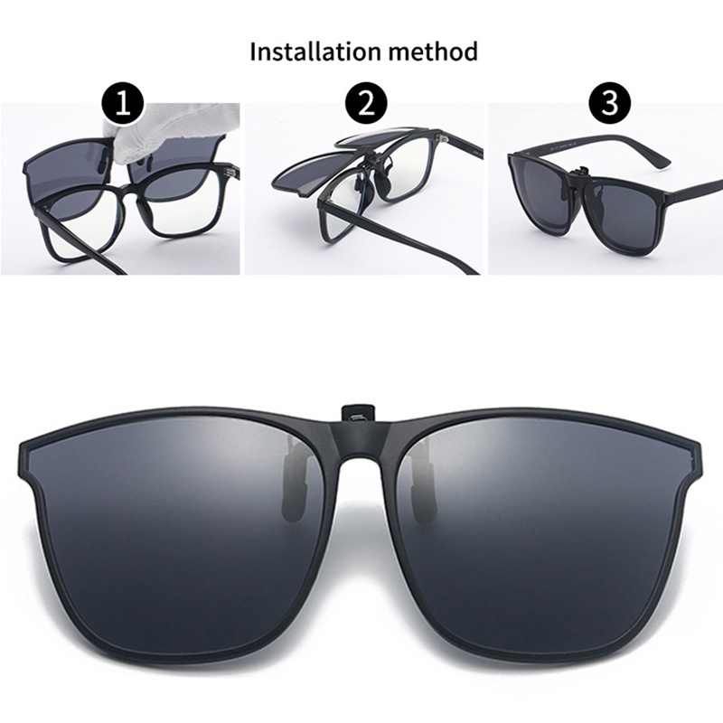 Kính Mát Dạng Lật Phân Cực Chống Tia UV400 Có Thể Thay Đổi Màu Sắc