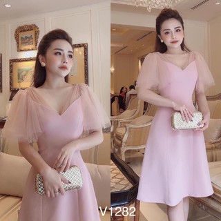 Đầm điệu đà tay lưới V1282 thiết kế Hanfashion kèm ảnh thật