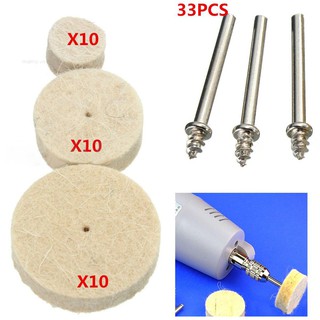 Bộ 33 Bánh Xe Đánh Bóng Bằng Nỉ Hỗn Hợp Cho Máy Xoay Dremel