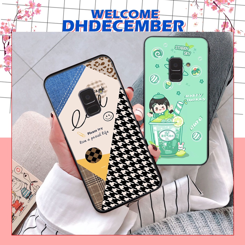 Ốp lưng Samsung  A6 2018 / A8 2018 / A8 PLUS in hình nice ,good luck happy ốp xinh viền dẻo đẹp chất