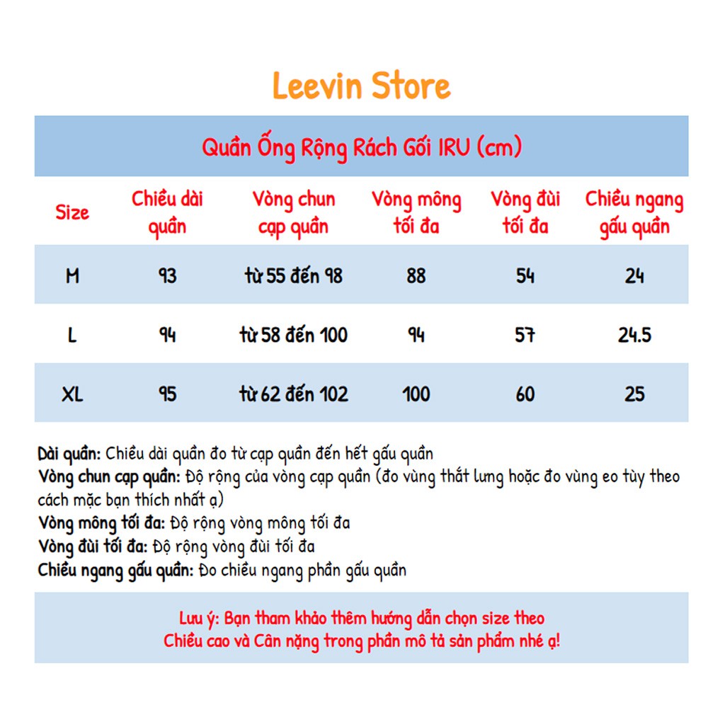 Quần Ống Rộng Nữ Rách Gối IRU LAI TƯA Unisex Thun - Kiểu quần ống rộng cạp cao nữ Leevin Store | BigBuy360 - bigbuy360.vn