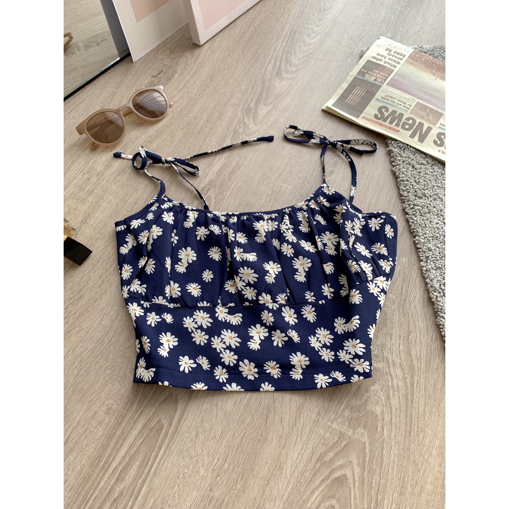 Áo piper - Áo croptop nhún ngực