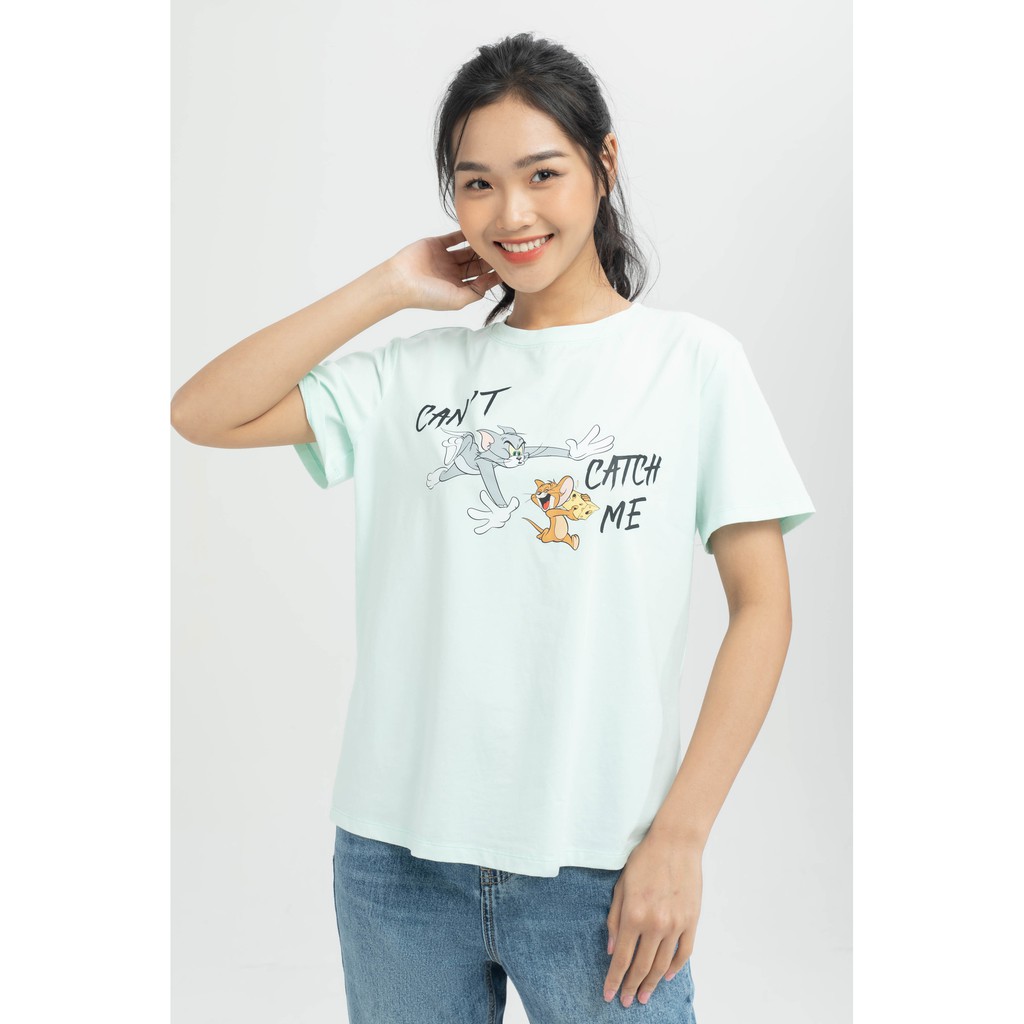 Áo thun can't catch me nữ IVY moda MS 57B8586