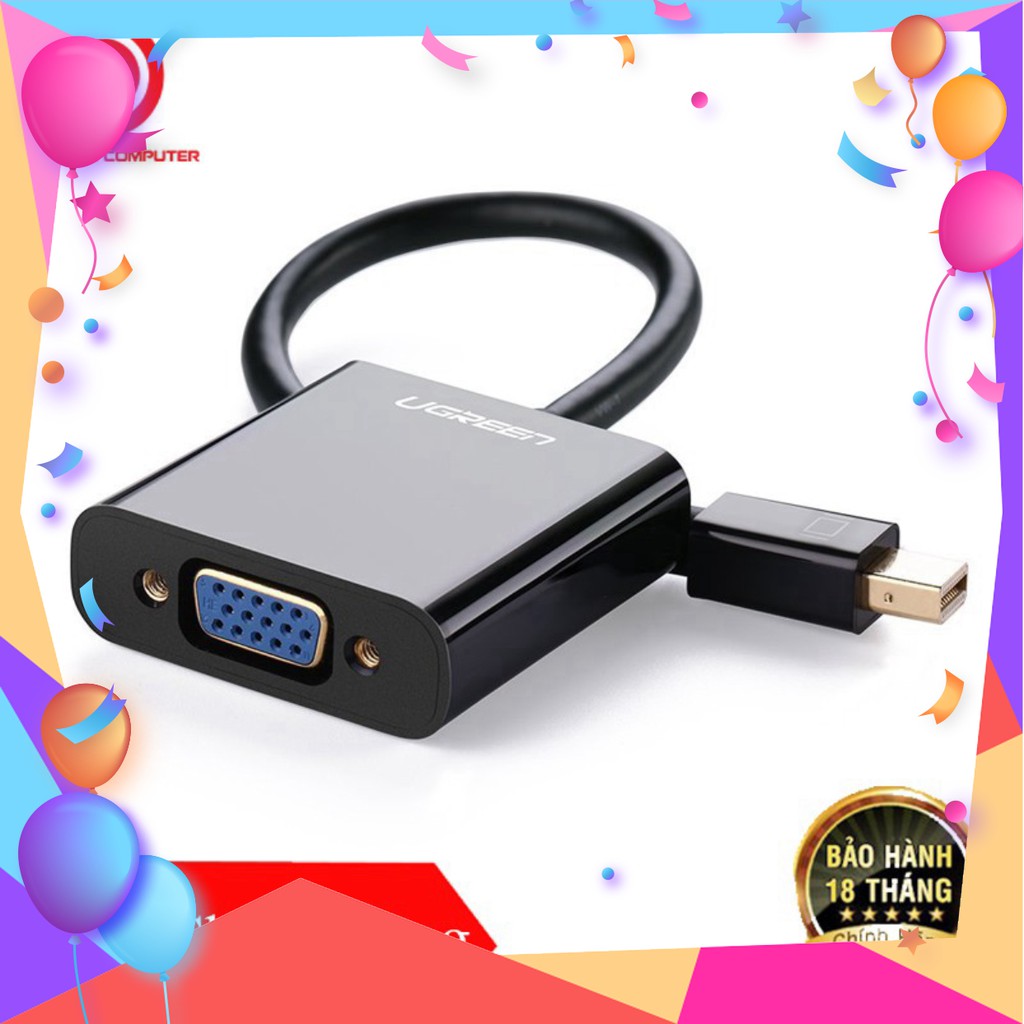 Cáp chuyển Mini Displayport to VGA chính hãng Ugreen 10459 (Đen)