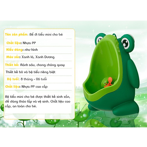 BÔ ĐI TIỂU HÌNH CHÚ ẾCH CHO BÉ TRAI.