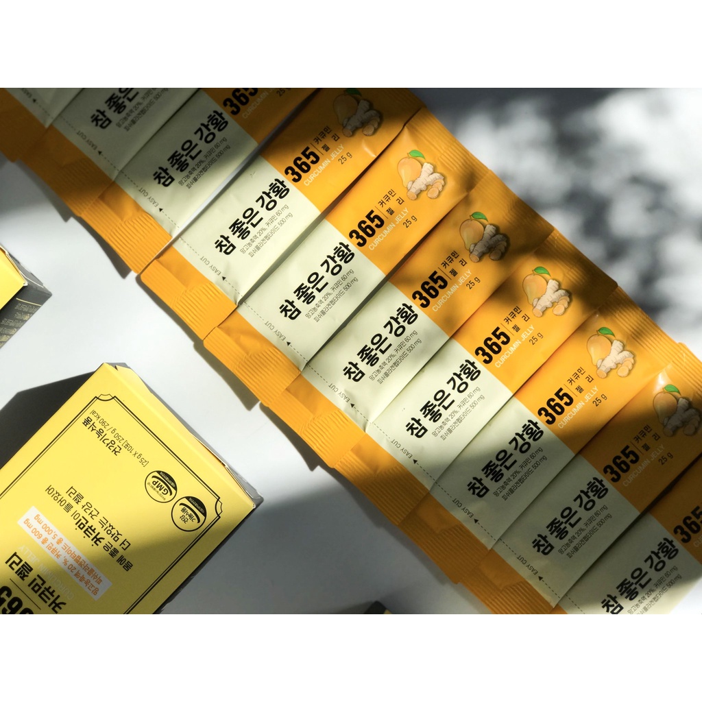 Combo Thạch Nghệ Nano Curcumin 365 Collagen Hàn Quốc Hỗ Trợ Bổ Não Cải Thiện Sức Khỏe 2 Hộp Nhỏ