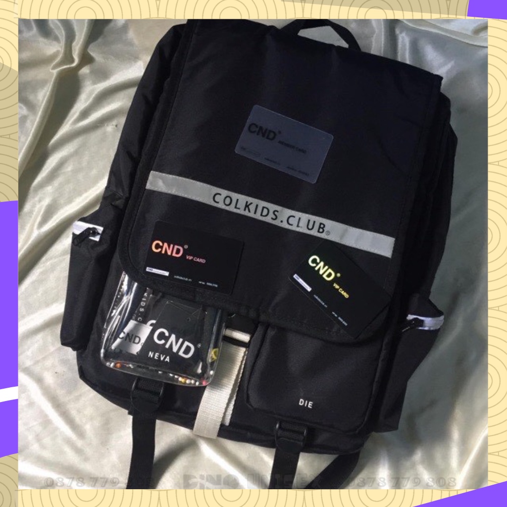Balo Đi Học Colkids Club SS3 Phản Quang Thời Trang Màu Đen