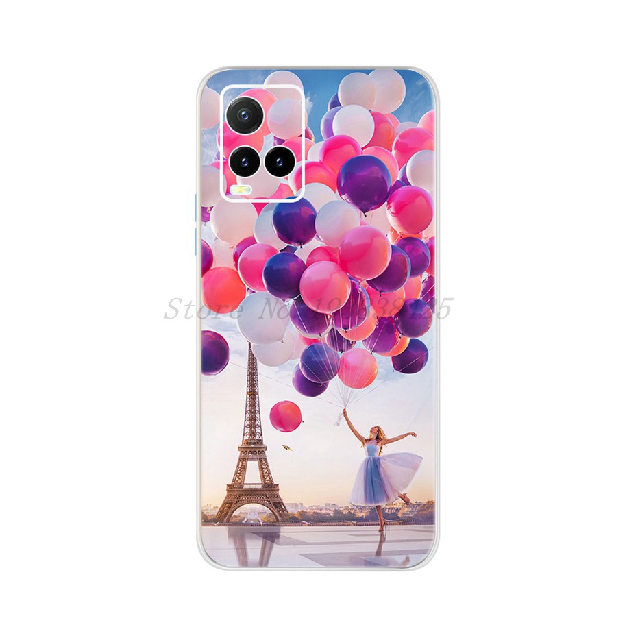 Ốp điện thoại mềm chống sốc in hình hoa tulip thích hợp cho vivo y33s y21s y21 2021 vivo y21 y 21 2021